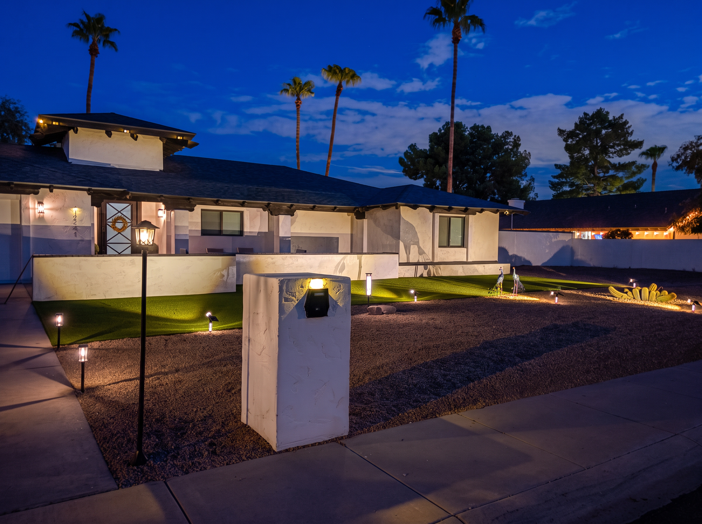 The Rally House exterior at twilight