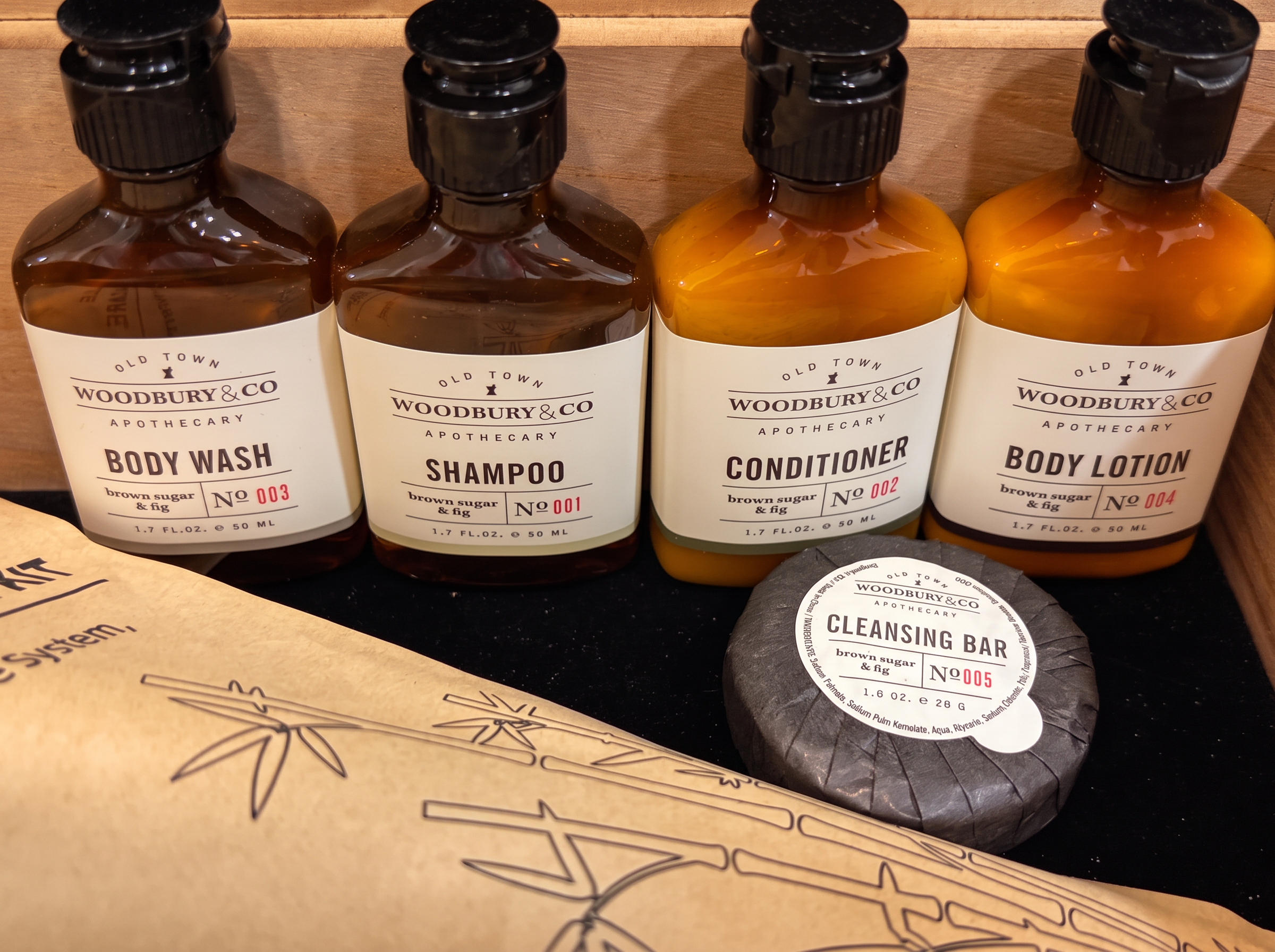 Woodbury and Co bath products provided for guests